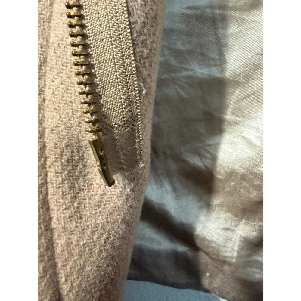 J.Crew Cocoon Coat Stadium Cloth Wool Nello Gori Tan Camel 00 B2770 - Picture 15 of 16